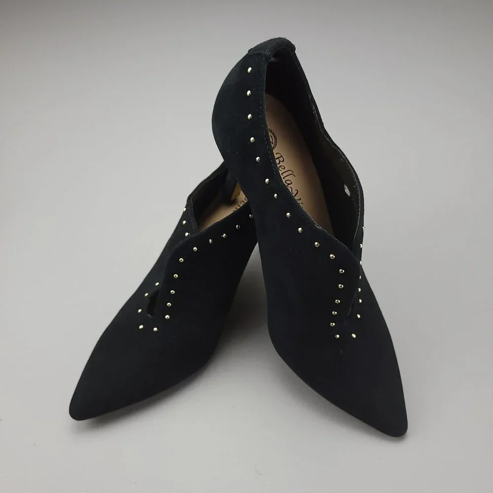 Bella Vita Dara Kid Suede Pointed‎ Toe Classic Pumps Black